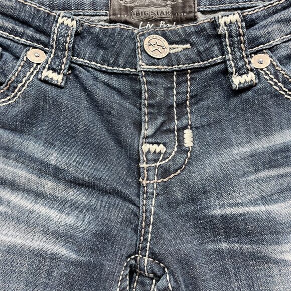 Big Star Low Rise Sweet Boot Jeans Y2K Horseshoe Pocket Embroidery Size 28X32 - Picture 12 of 14